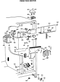 FRESH FOOD SECTION Diagram and Parts List for TFG24ZRSCWH  General Electric Refrigerator