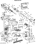 FREEZER SECTION Diagram and Parts List for TFG27PRSCWW  General Electric Refrigerator