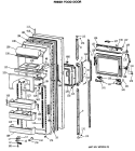 FRESH FOOD DOOR Diagram and Parts List for TFG27ZFSCWH  General Electric Refrigerator