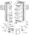 Section Diagram and Parts List for TFH22JRSMWH  General Electric Refrigerator