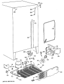 Section Diagram and Parts List for TFH22PRSMWW  General Electric Refrigerator
