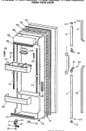 FRESH FOOD DOOR Diagram and Parts List for TFH24PRSMAA  General Electric Refrigerator