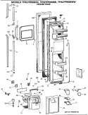 FREEZER DOOR Diagram and Parts List for TFH27PRSMAA  General Electric Refrigerator