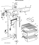 FRESH FOOD SECTION Diagram and Parts List for TFX20SASMAD  General Electric Refrigerator