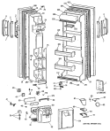 Section Diagram and Parts List for TFX22SRSMAD  General Electric Refrigerator