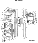 FRESH FOOD DOOR Diagram and Parts List for TFX24PFSMWW  General Electric Refrigerator