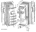 Section Diagram and Parts List for TFX24ZASMWH  General Electric Refrigerator