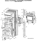 FRESH FOOD DOOR Diagram and Parts List for TFX27PFSMBB  General Electric Refrigerator
