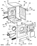 Section Diagram and Parts List for DDP1370SBM  General Electric Dryer