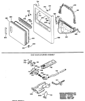 GAS VALVE & BURNER ASSEMBLY Diagram and Parts List for DDC6400SCLAD  General Electric Dryer