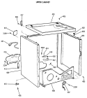 UPPER CABINET Diagram and Parts List for DDC4400SGM  General Electric Dryer