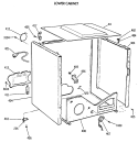 LOWER CABINET Diagram and Parts List for DDC4400SGM  General Electric Dryer