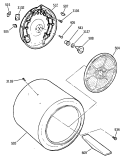 Section Diagram and Parts List for DDC4400SGM  General Electric Dryer