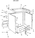 UPPER CABINET Diagram and Parts List for DDC4500SGM  General Electric Dryer
