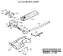 GAS VALVE & BURNER ASSEMBLY Diagram and Parts List for DDC4500SGM  General Electric Dryer