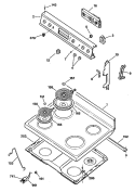 Section Diagram and Parts List for JBP46GS1  General Electric Range