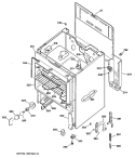 Section Diagram and Parts List for JBS26S1  General Electric Range