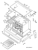 Section Diagram and Parts List for JCS57T1  General Electric Range