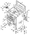 Section Diagram and Parts List for JBP45WS2  General Electric Range