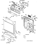Section Diagram and Parts List for GSD1205T60BA  General Electric Dishwasher