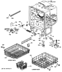 Section Diagram and Parts List for GSD1205T60BA  General Electric Dishwasher