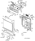 Section Diagram and Parts List for GSD1150T60  General Electric Dishwasher