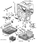 Part Location Diagram of WD28X0316 GE SUPPORT SHLF