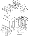 Part Location Diagram of WD34X1025 GE FILTER DISPLAY
