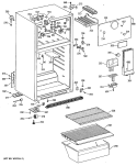 Section Diagram and Parts List for TBE14SASJRWH  General Electric Refrigerator