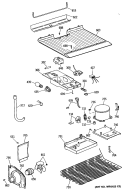 Section Diagram and Parts List for TBE16DASJRAD  General Electric Refrigerator
