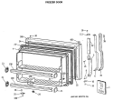 FREEZER DOOR Diagram and Parts List for TBX21MASRRWH  General Electric Refrigerator