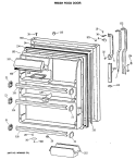 FRESH FOOD DOOR Diagram and Parts List for TBX21MASRRWH  General Electric Refrigerator