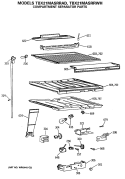 COMPARTMENT SEPARATOR PARTS Diagram and Parts List for TBX21MASRRWH  General Electric Refrigerator