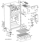 Section Diagram and Parts List for TBE14SATBRWH  General Electric Refrigerator
