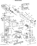 FREEZER SECTION Diagram and Parts List for TFG20JRSMWW  General Electric Refrigerator