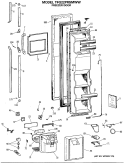 FREEZER DOOR Diagram and Parts List for TFG22PRSMWW  General Electric Refrigerator