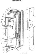 FRESH FOOD DOOR Diagram and Parts List for TFG24PRSMWW  General Electric Refrigerator