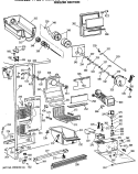 FREEZER SECTION Diagram and Parts List for TFG24PRSMWW  General Electric Refrigerator