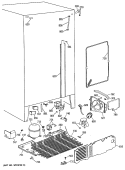 Section Diagram and Parts List for TFG24PRSMWW  General Electric Refrigerator