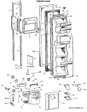 FREEZER DOOR Diagram and Parts List for TFG24ZESMWH  General Electric Refrigerator
