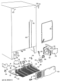 Section Diagram and Parts List for TFG24ZASMWH  General Electric Refrigerator