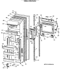 FRESH FOOD DOOR Diagram and Parts List for TFG24ZFSMWH  General Electric Refrigerator