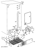 Section Diagram and Parts List for TFG24ZFSMWH  General Electric Refrigerator