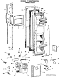 FREEZER DOOR Diagram and Parts List for TFG24ZRSMWH  General Electric Refrigerator
