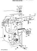 FRESH FOOD SECTION Diagram and Parts List for TFG27PFSMAA  General Electric Refrigerator