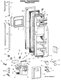FREEZER DOOR Diagram and Parts List for TFG27PRSMWW  General Electric Refrigerator