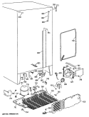Section Diagram and Parts List for TFG27ZFSMWH  General Electric Refrigerator