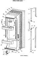 FRESH FOOD DOOR Diagram and Parts List for TFK22PRSMAA  General Electric Refrigerator