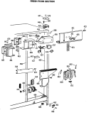 FRESH FOOD SECTION Diagram and Parts List for TFK22PRSMAA  General Electric Refrigerator