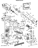FREEZER SECTION Diagram and Parts List for TFK24ZFSMAD  General Electric Refrigerator